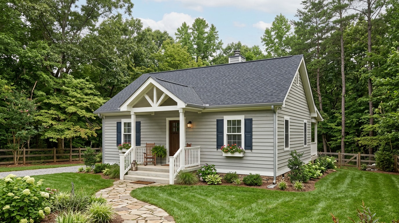 Finished detached ADU in a backyard in Ooltewah, TN